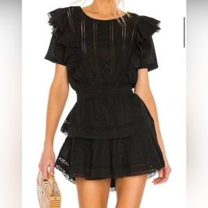 LoveShackFancy- Natasha Dress in Black - SIze M